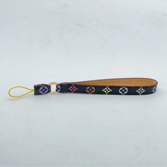 Authentic  LV Monogram Multi color Noir Dragonne Telephone Strap - Picture 4 of 13